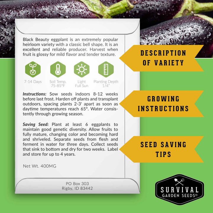 Summer Vegetable Seed Collection – Easy-Growing Tomatoes, Peppers, Beans, Cucumbers, Eggplant &amp; Zucchini