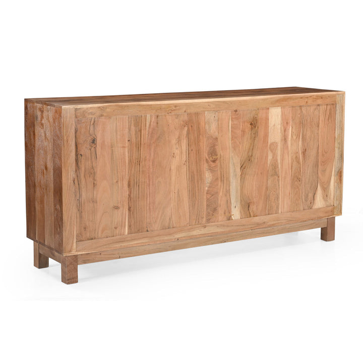 Sparrow Solid Wood 4 Door Sideboard Buffet Cabinet - Brown