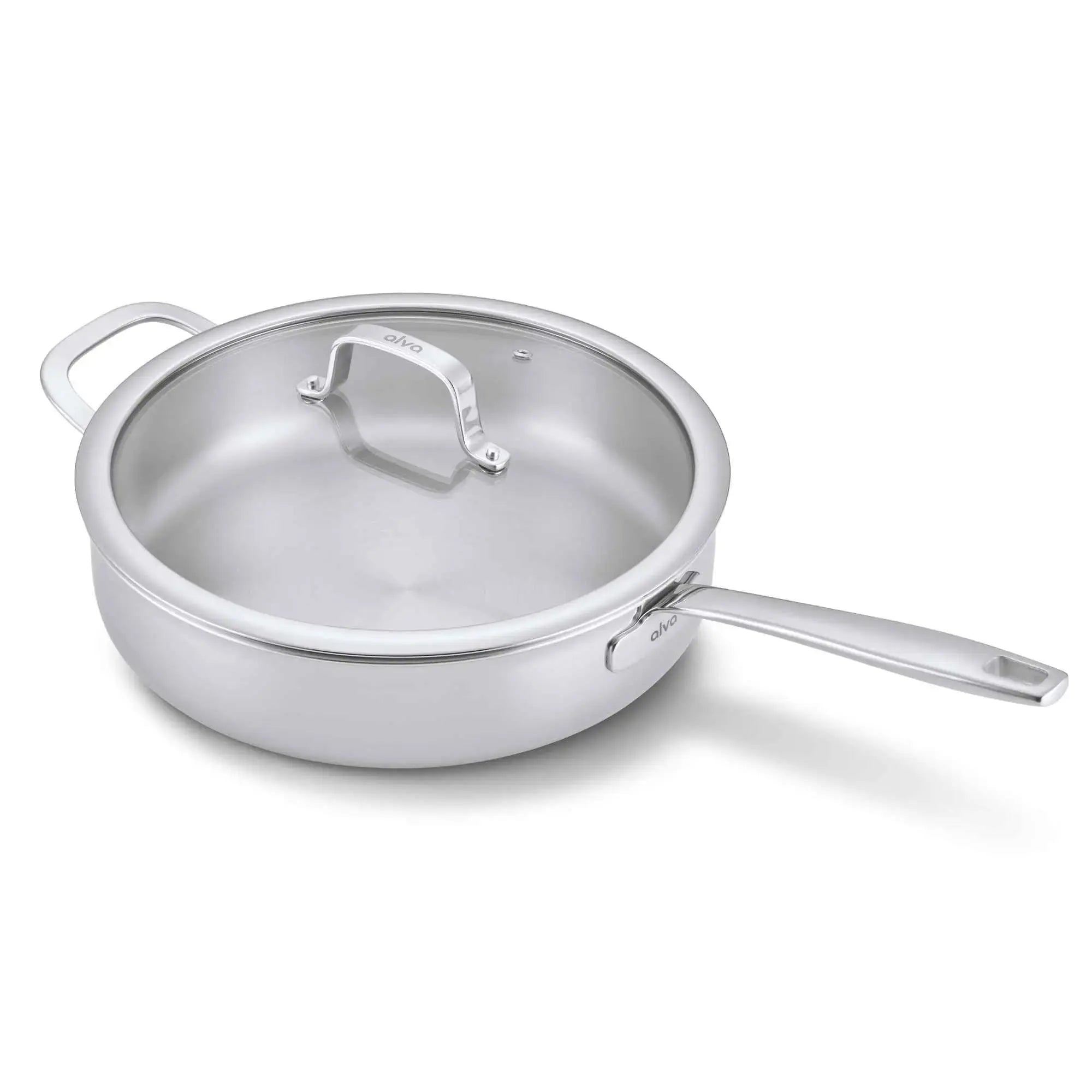 5-Ply Stainless Steel Sauté Pan with Lid, 4-Qt