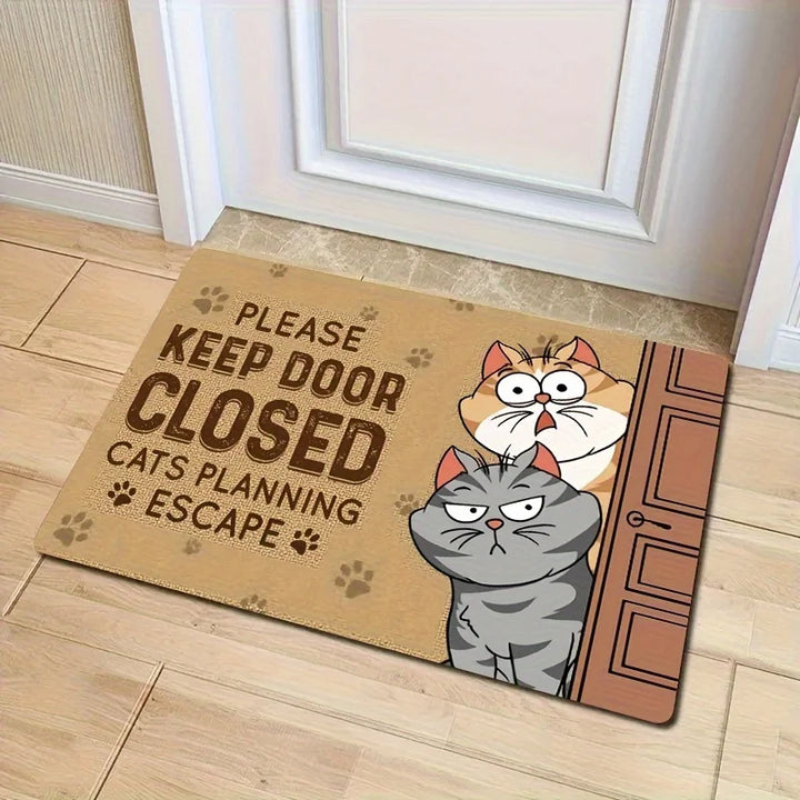 VIKAMA Cartoon Cute Carpet Cat Floor Mat Door Mat Welcome Carpet Outdoor Carpet Rug For Bedroom Living Room Carpet Washable Carp