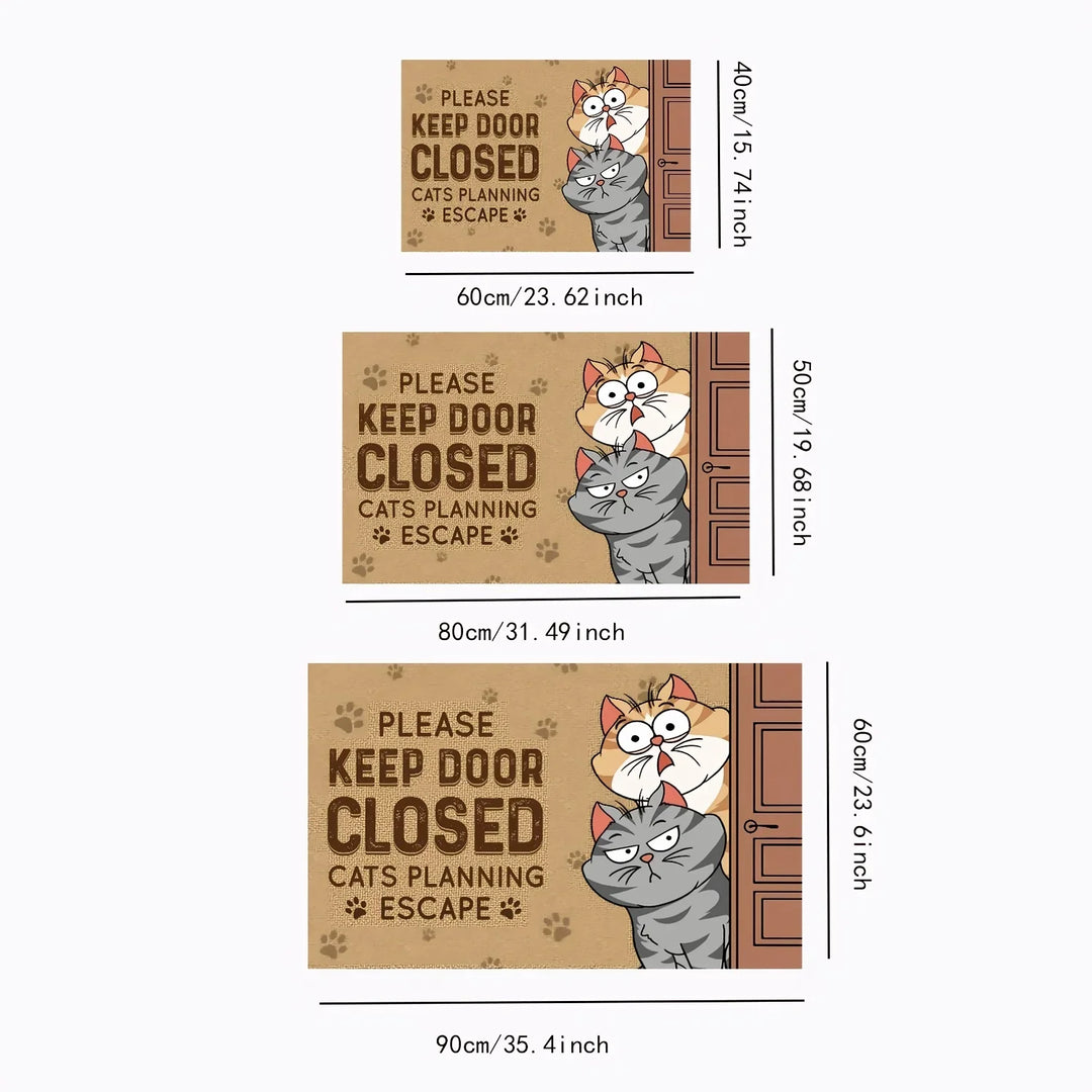 VIKAMA Cartoon Cute Carpet Cat Floor Mat Door Mat Welcome Carpet Outdoor Carpet Rug For Bedroom Living Room Carpet Washable Carp