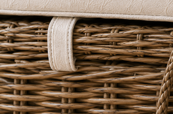 Key Largo Rattan Storage Bench With Cushion