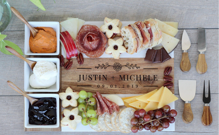 Marble Charcuterie Board Set – Luxurious Marble &amp; Acacia Wood