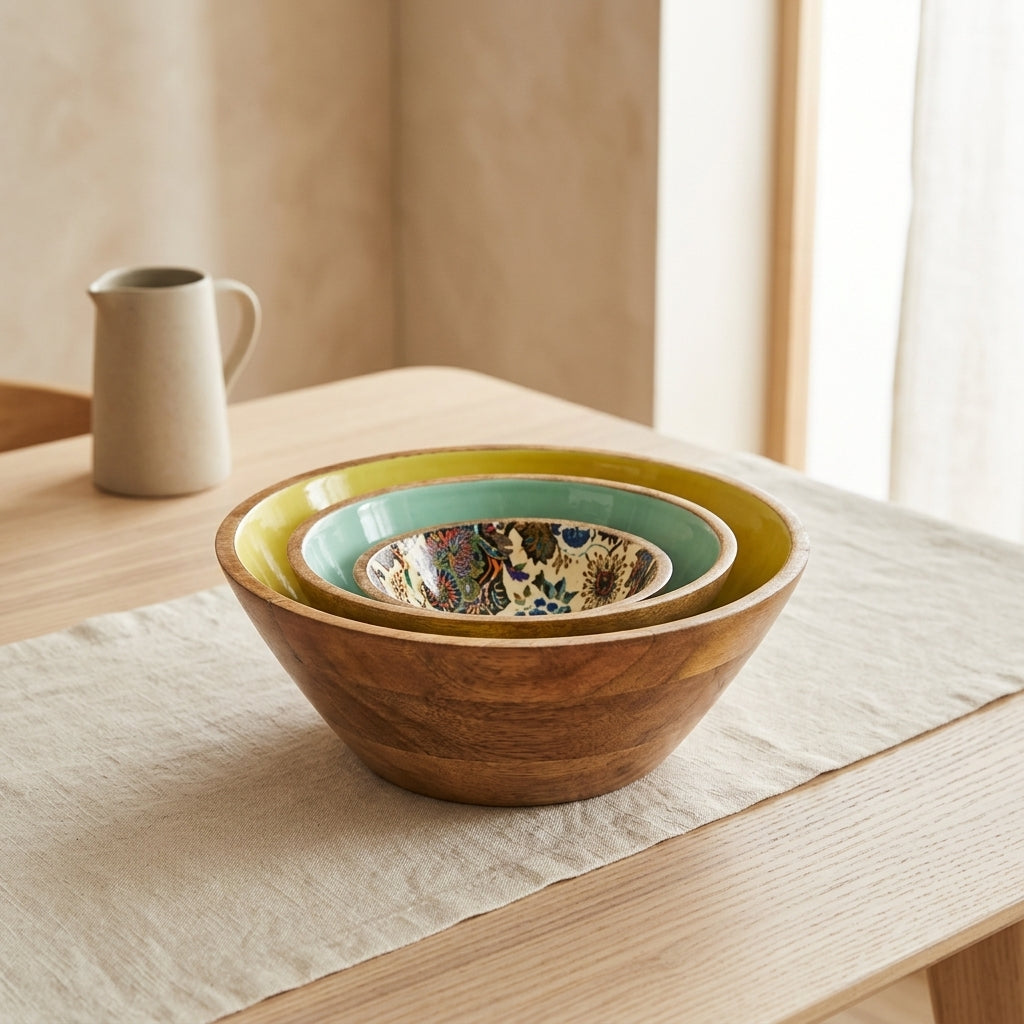 Mango Wood Bowl Set of 3