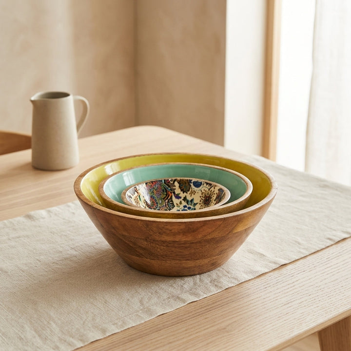 House of Avana Mango Wood Bowl Set of 3
