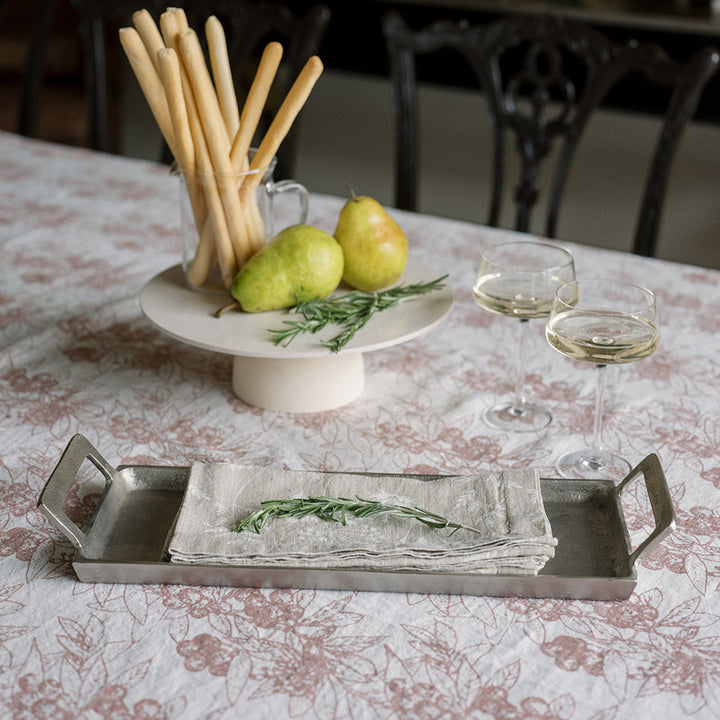 Red Berries Ivory Tablecloth