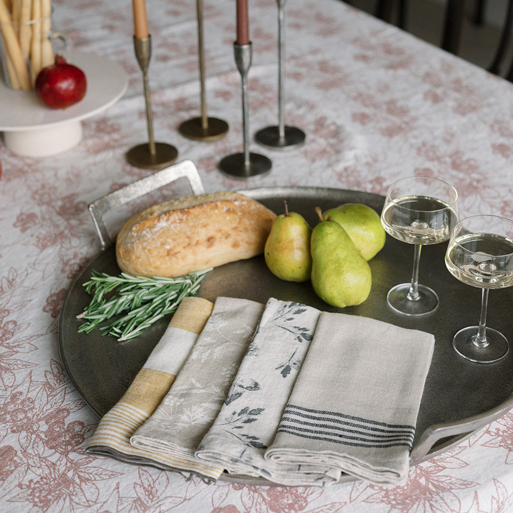 Floral Napkins, Natural Hydrangea