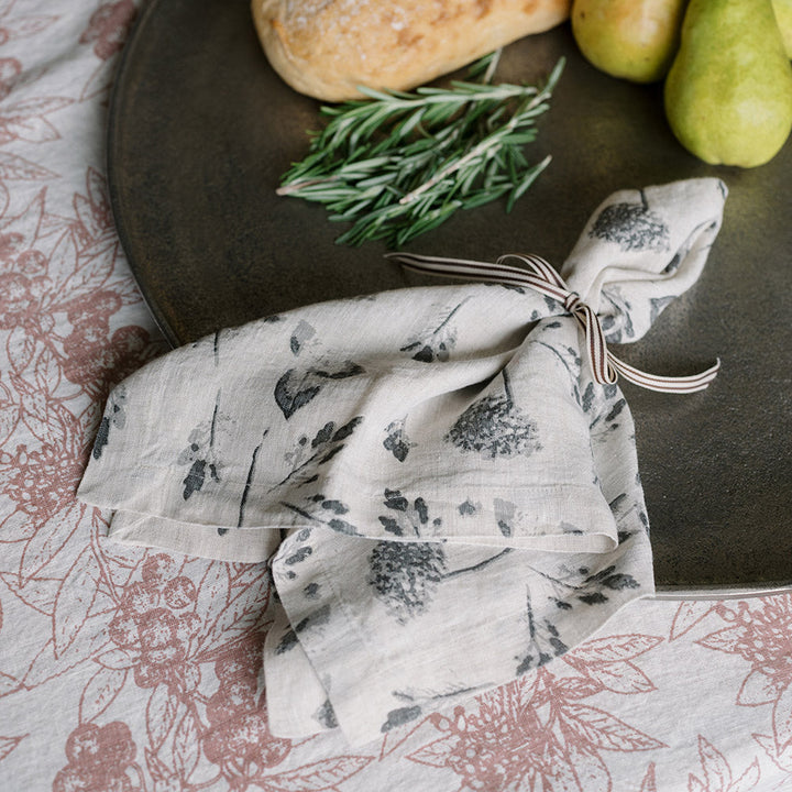 Floral Napkins, Natural Hydrangea