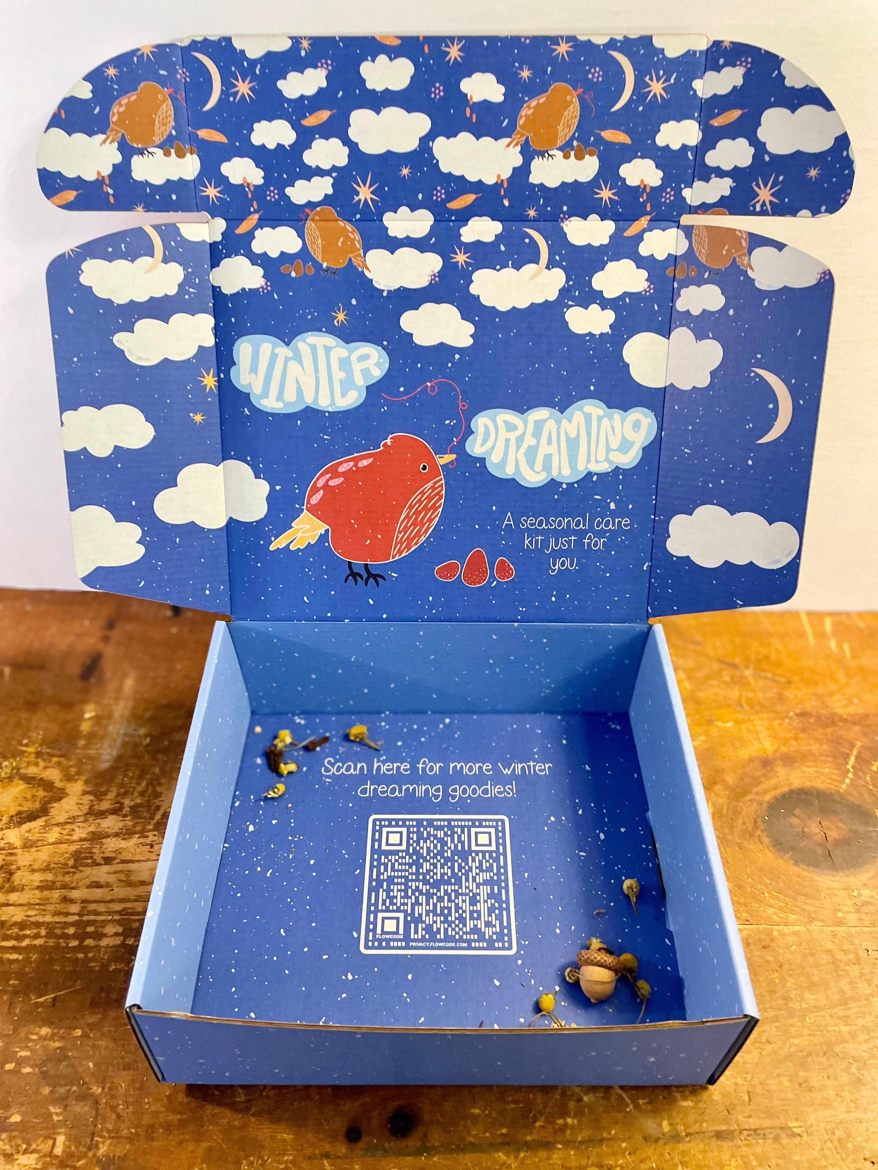 "Peaceful Dreams" Organic Tea Gift Set w. Pocket Mindfulness Journal & Honey (Sip & Relax)