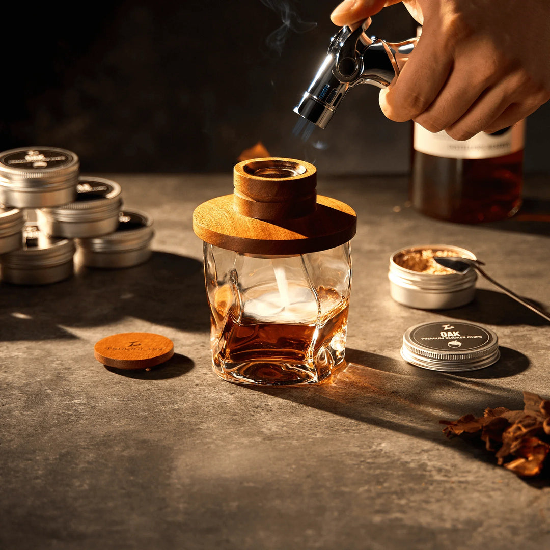 Tsuki Smoker Kit For Whisky &amp; Cocktails (With Torch)