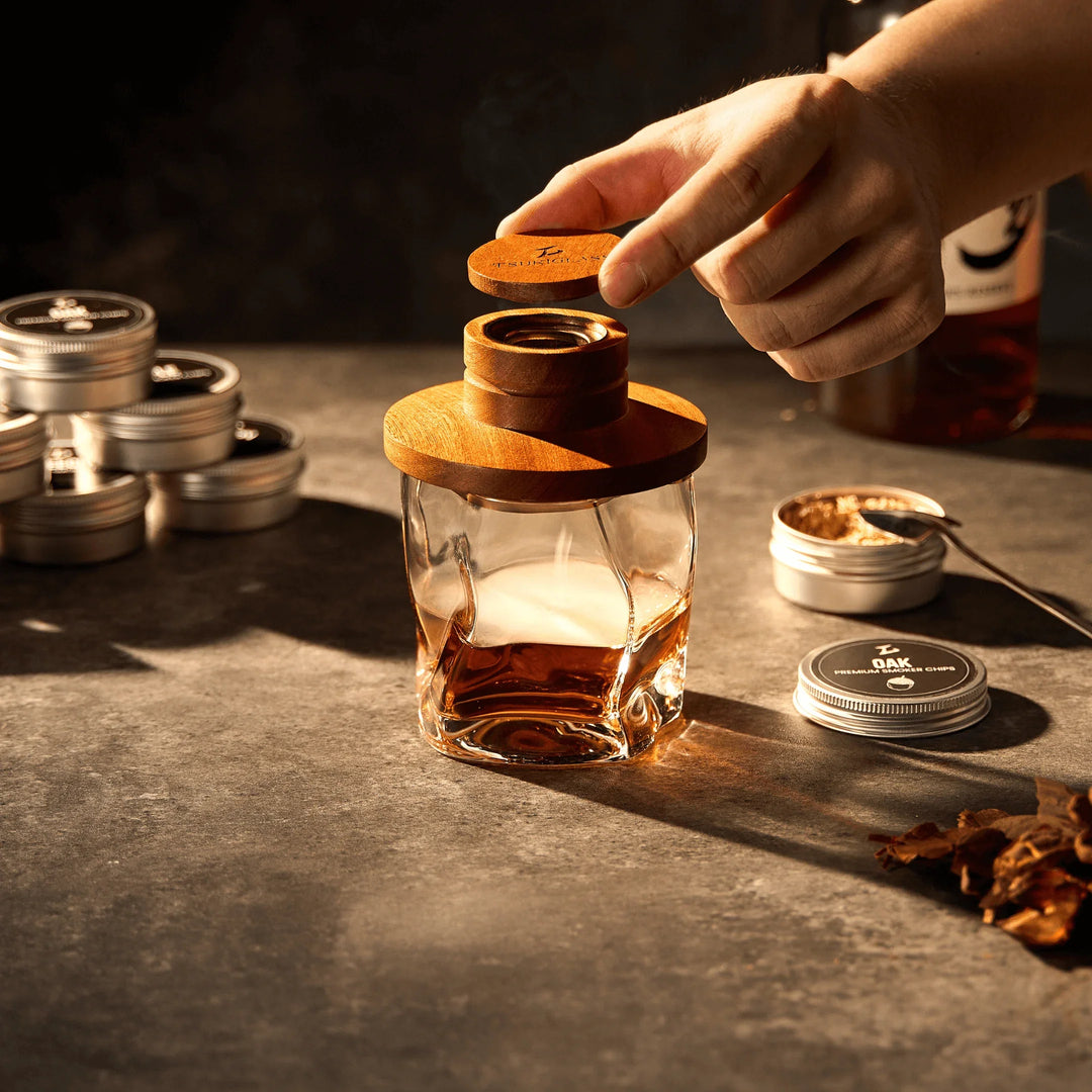 Tsuki Smoker Kit For Whisky &amp; Cocktails (With Torch)