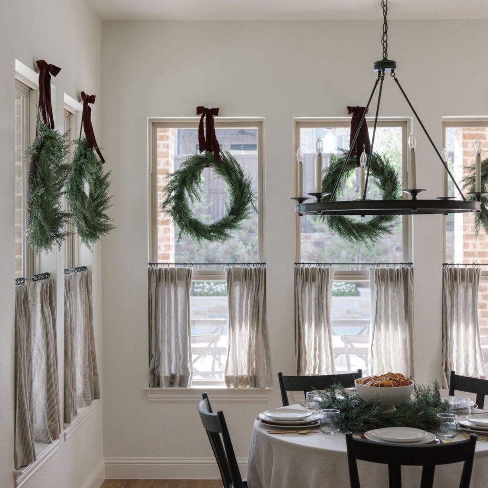 30" Faux Evergreen Cedar Wreath Door Wall Hanging Holiday Home Decor