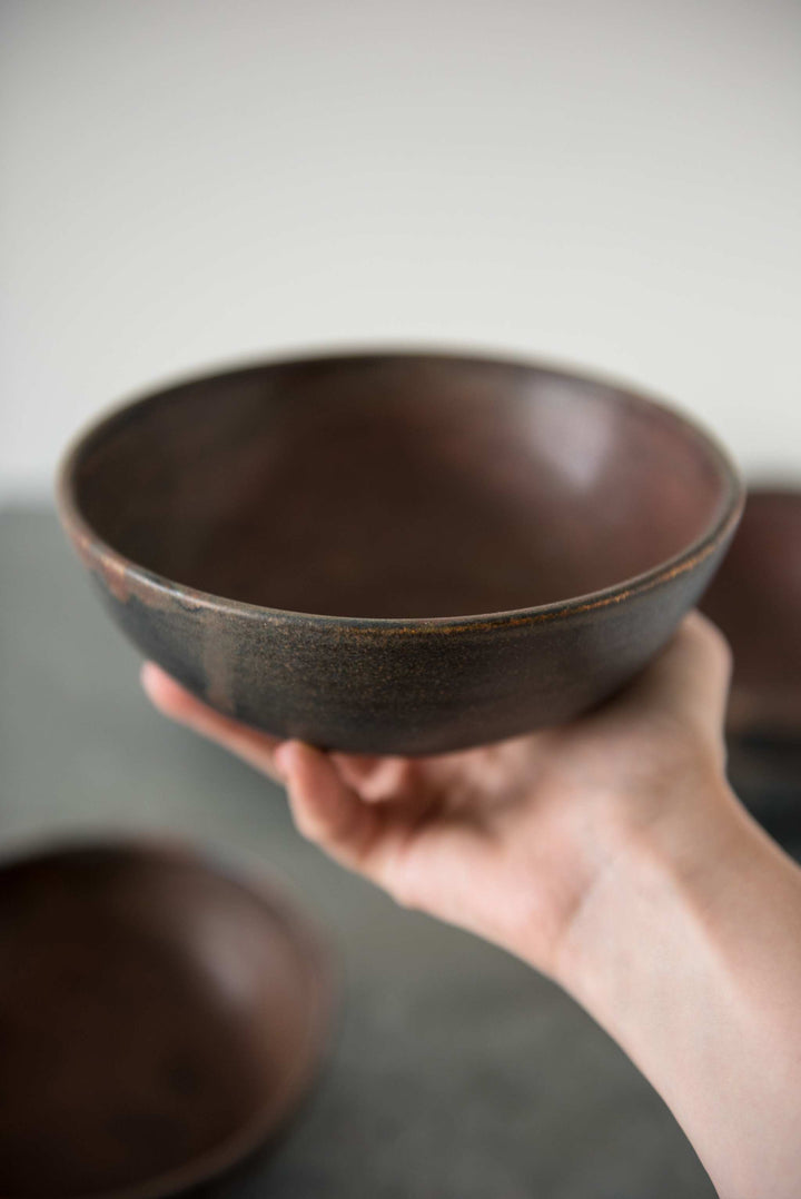 Rust Stoneware Soup Bowl