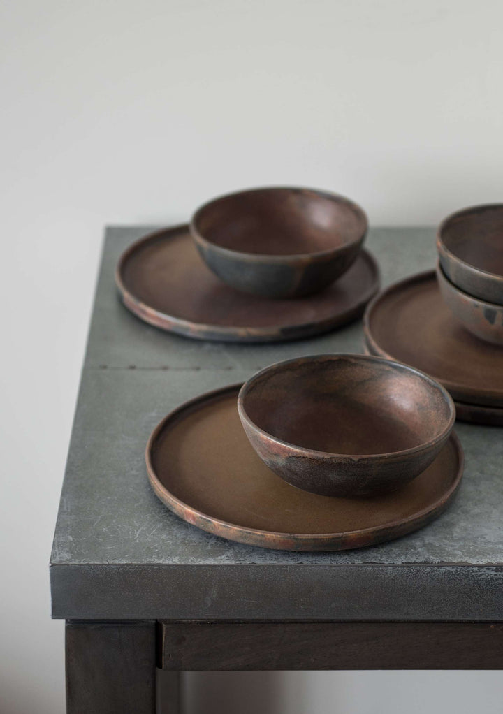 Rust Stoneware Soup Bowl