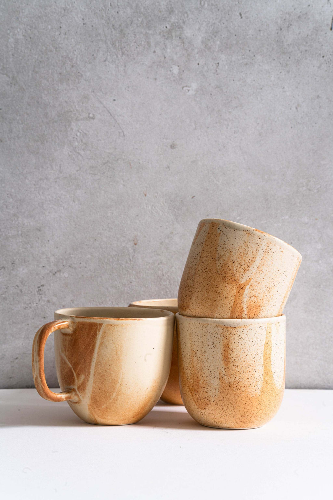 Stoneware Beige Coffee Cup