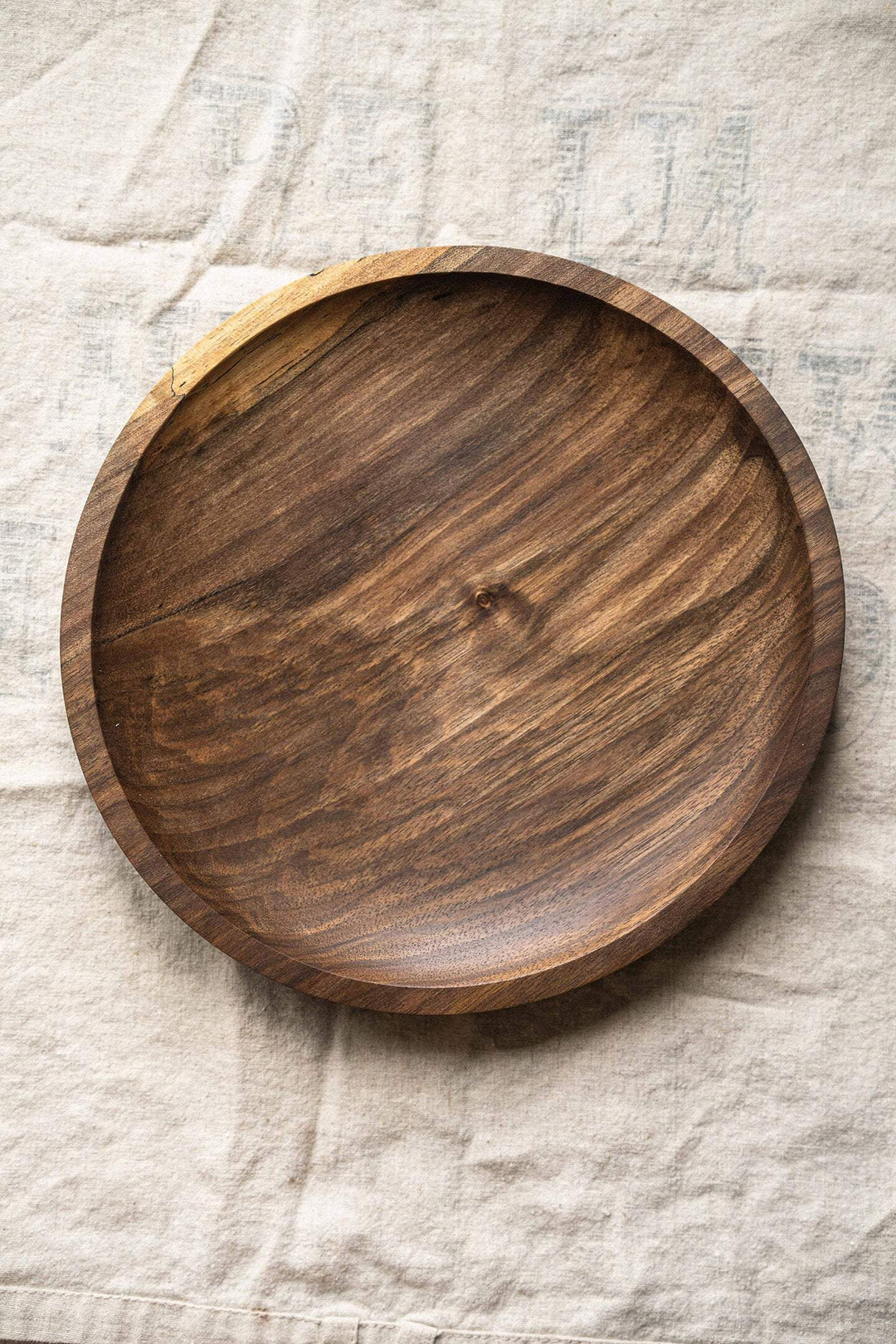 Hand Carved Wooden Plate
