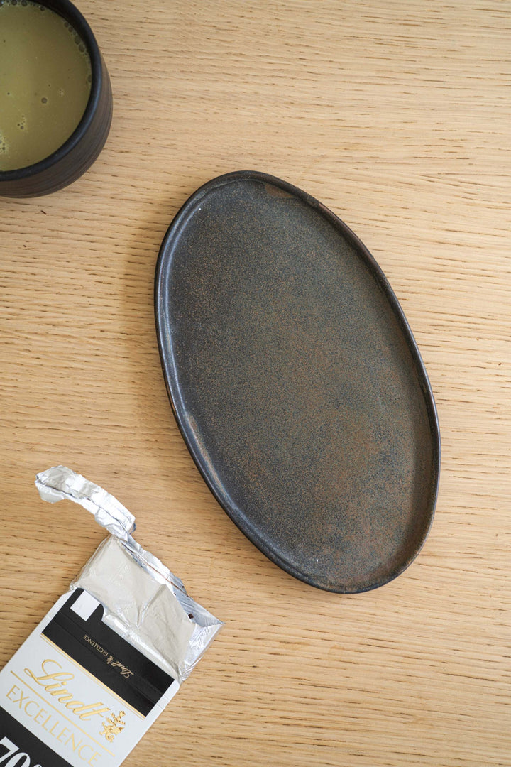 Rust Matte Stoneware Serving Platter