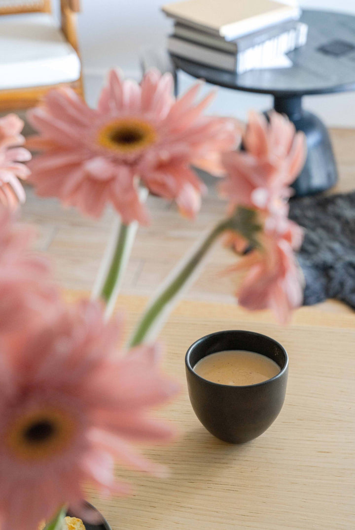 Hand Made Coffee Cup - Black Matte Stoneware