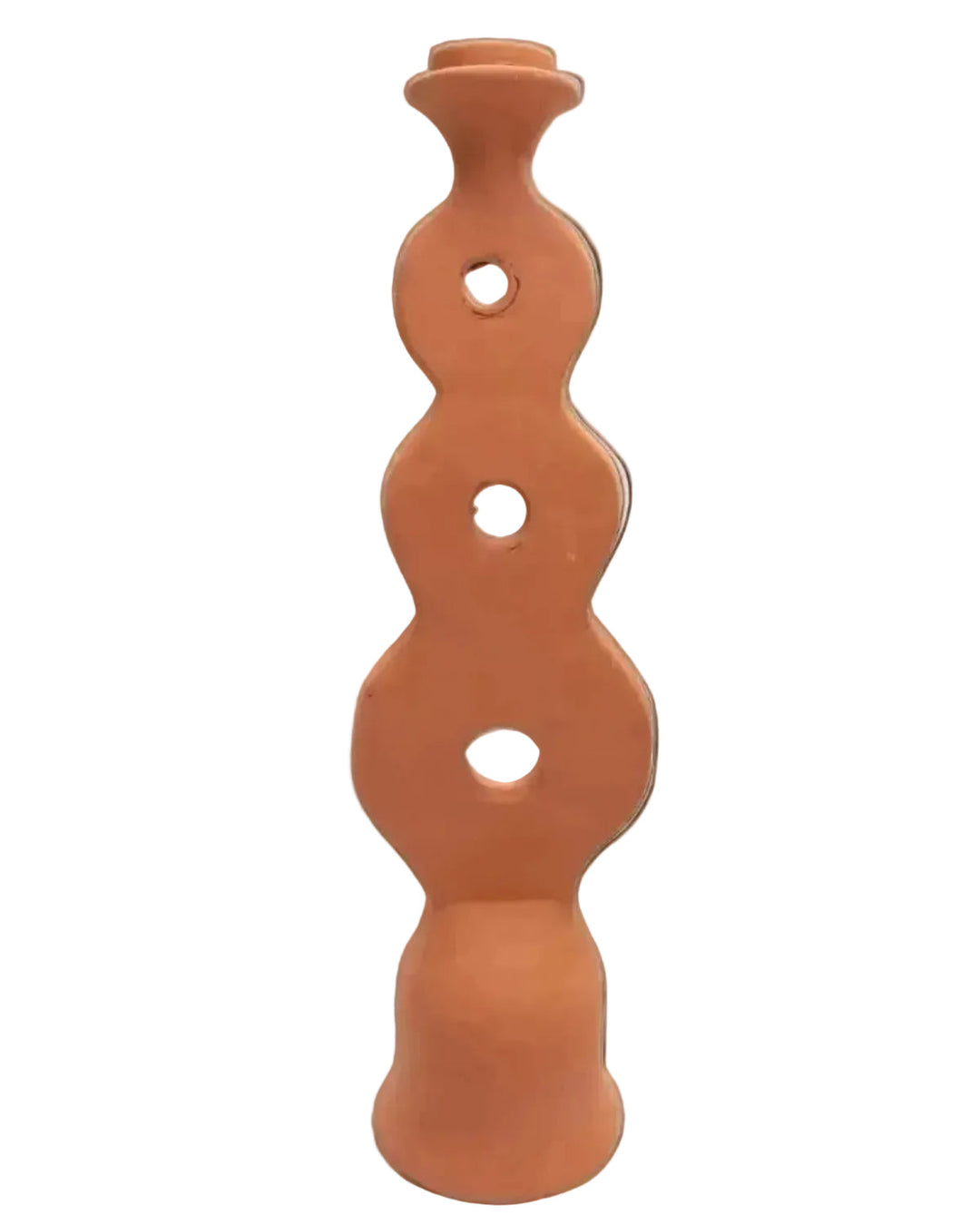 Moroccan Unglazed Terracotta Candle Holder- Infinity