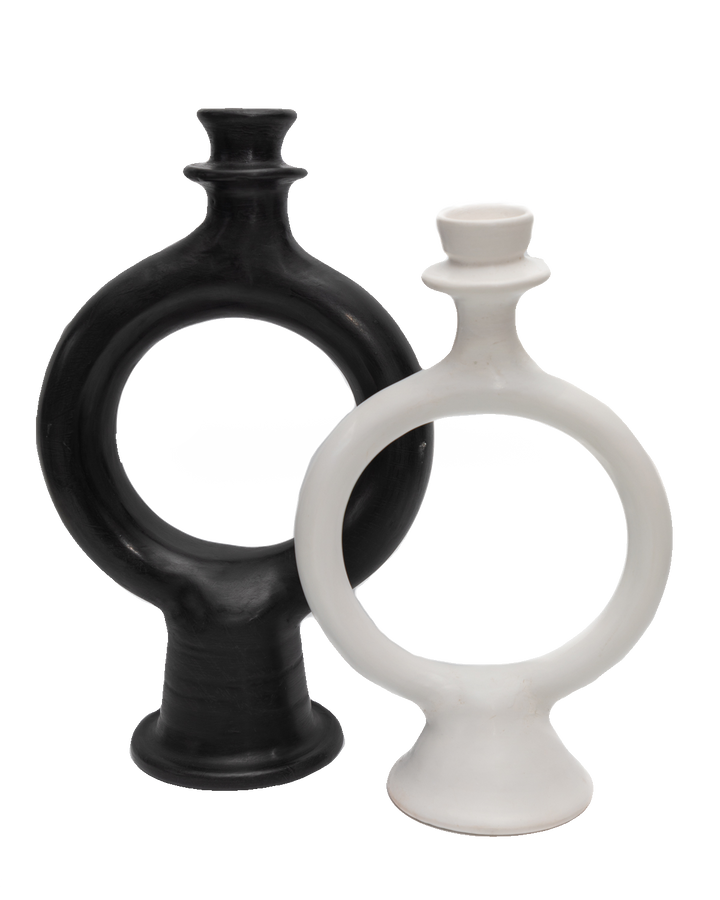 Moroccan Glazed Terracotta Candle Holder
