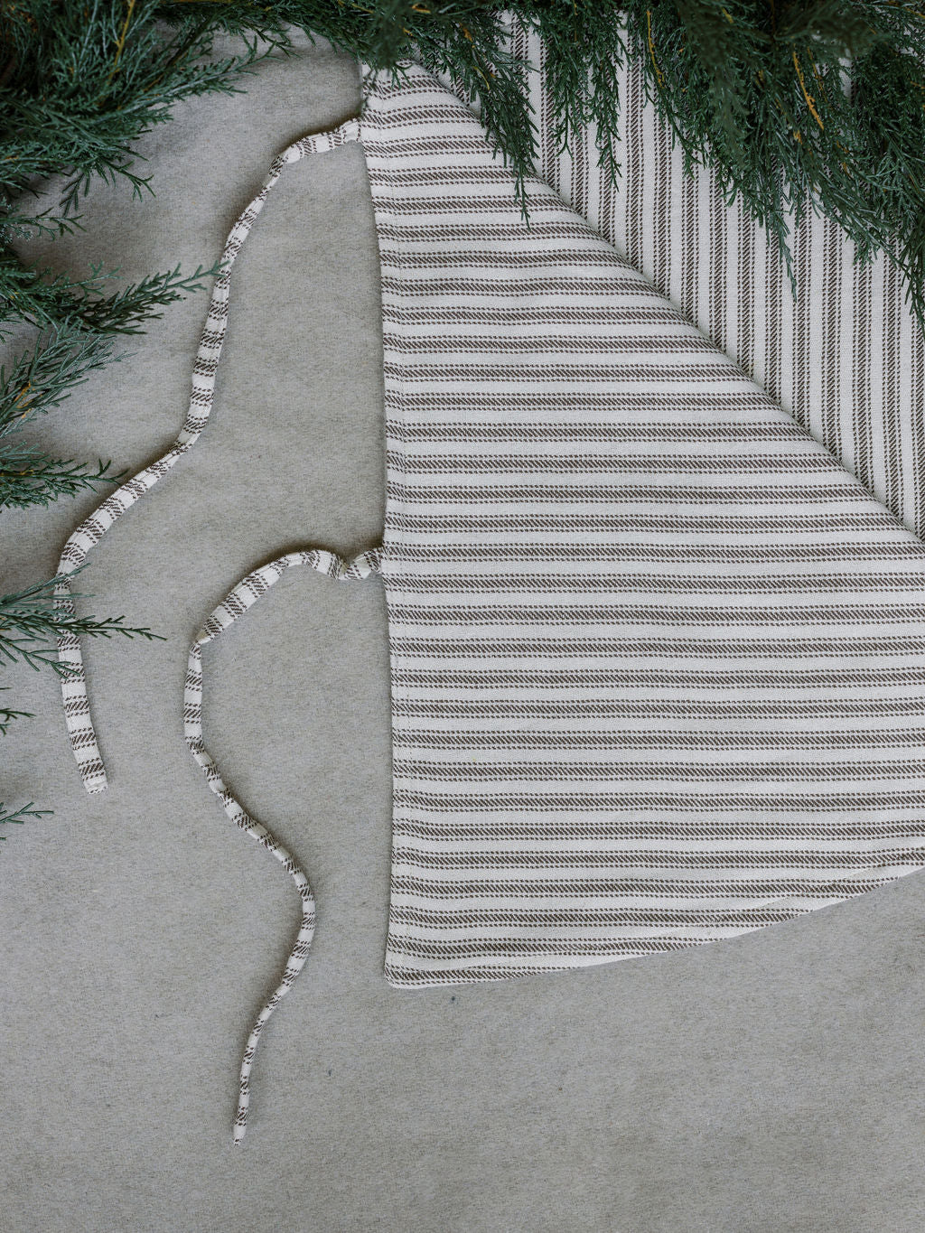 Ticking Stripe Reversible Tree Skirt