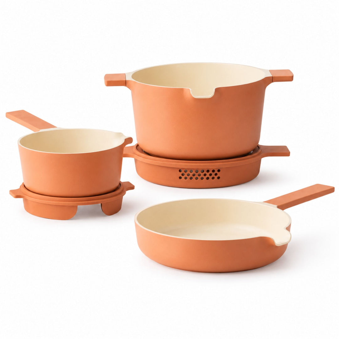 5-Piece Stackable Ceramic Nonstick Set