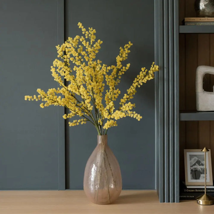 Hammered Glass Vase in Peach