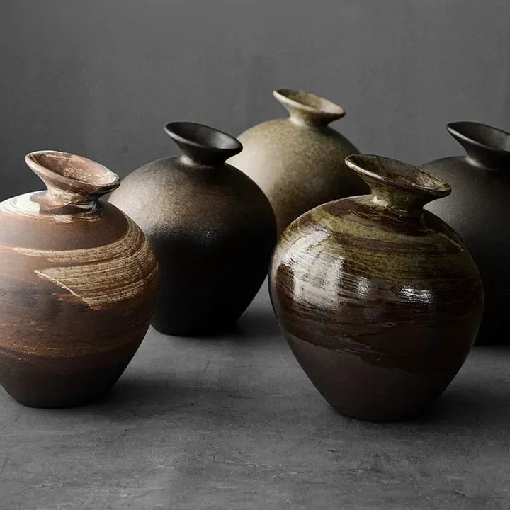 Vase - Decorative Terracotta Black