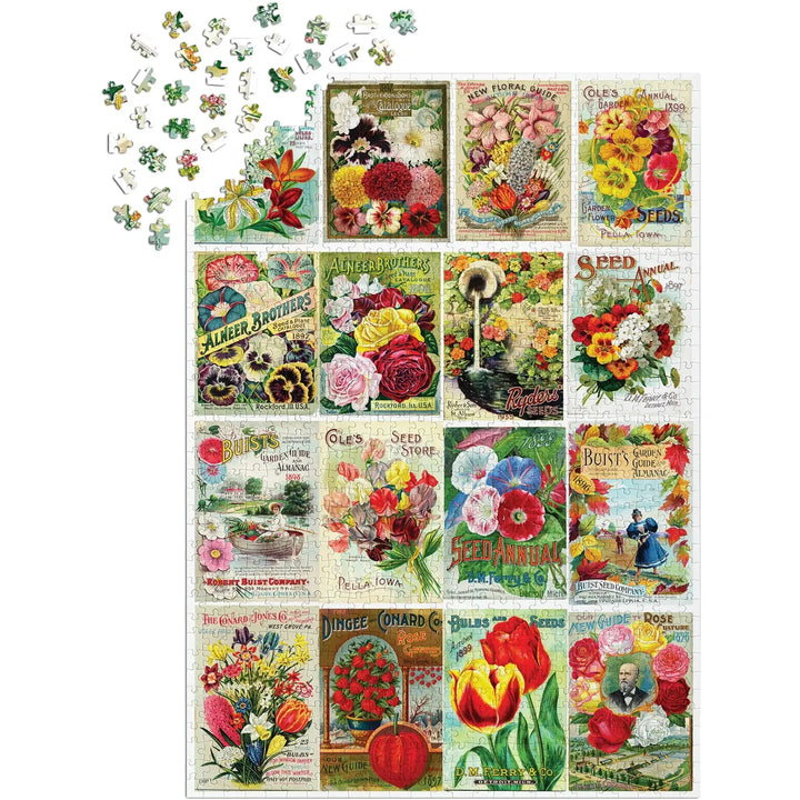 Vintage Flower Seed Packets 1000 Piece Jigsaw Puzzle Enjoy