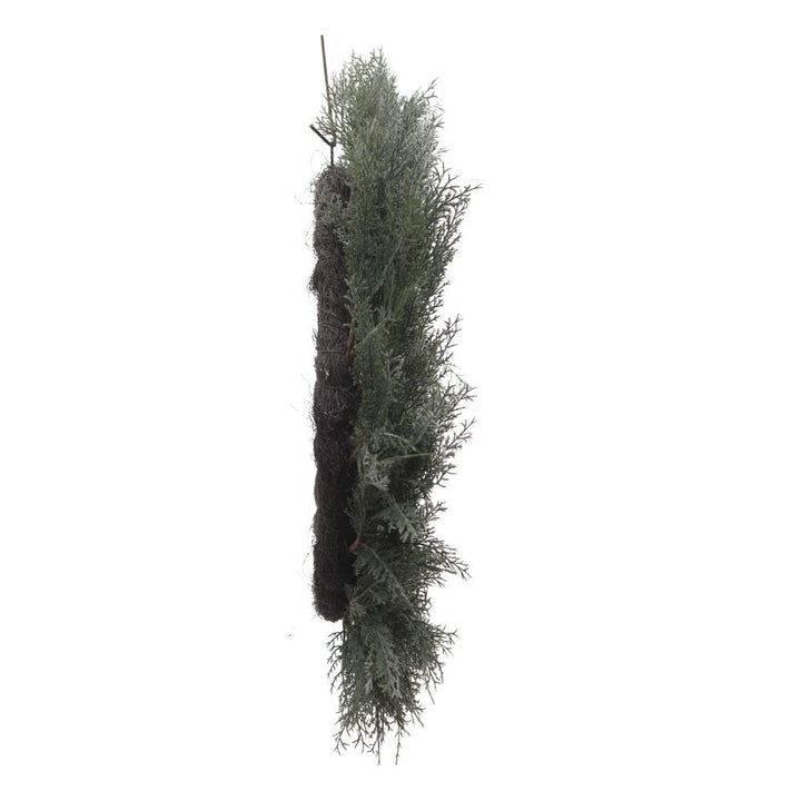 30" Flocked Cedar Wreath