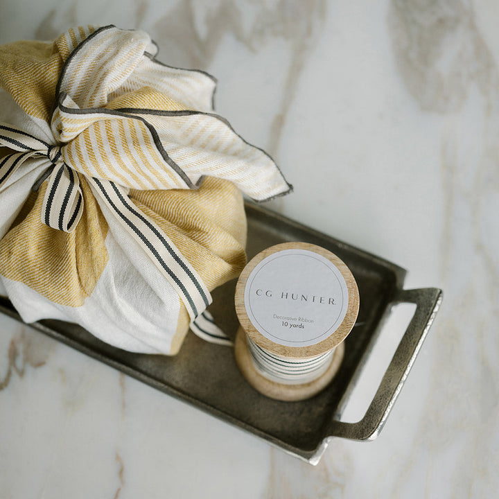 Striped Napkins, Yellow and Ivory