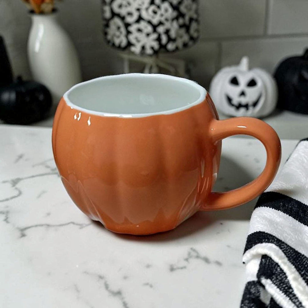 Pumpkin Shaped Ceramic Coffee Mug 16.8oz Fall Drinkware Great Gift for Friends