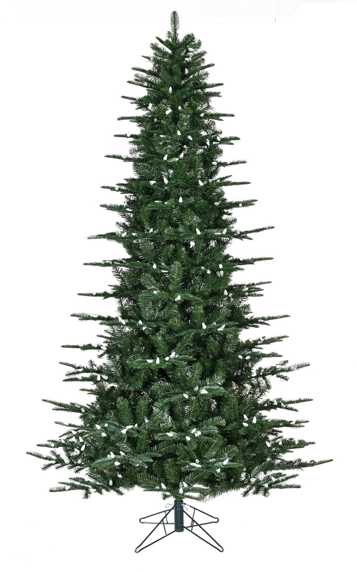 6.5ft Unlit Green Aspen Fir Christmas Tree 1149 Tips 47in Wide &amp; Metal Stand