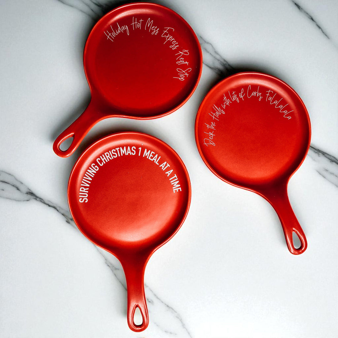 Surviving Christmas Porcelain Spoon Rest Funny Holiday Kitchen Cheeky Fun Gift