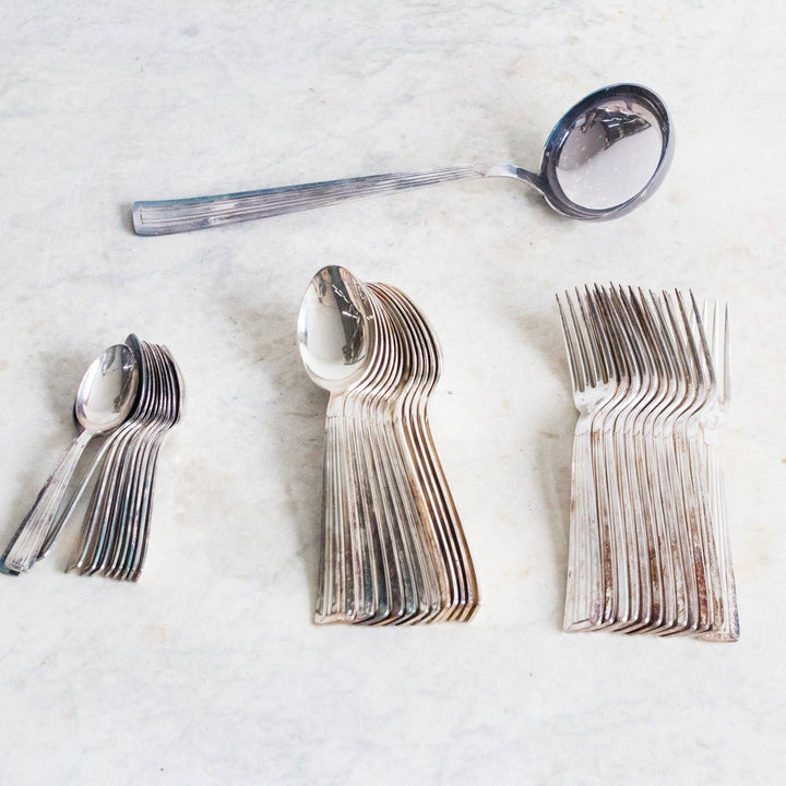 Art Deco Flatware Set Of 37 Pieces