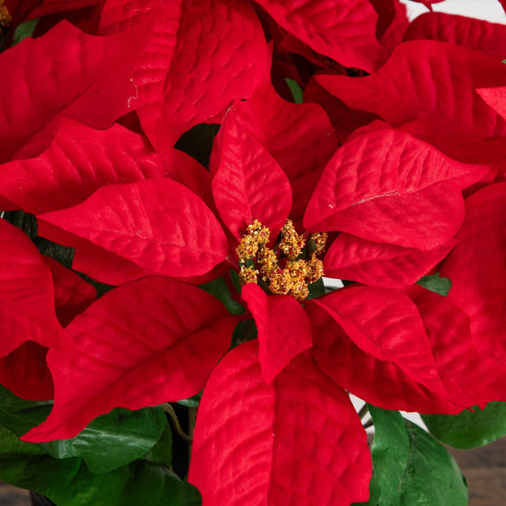15" Artificial Poinsettia Plant