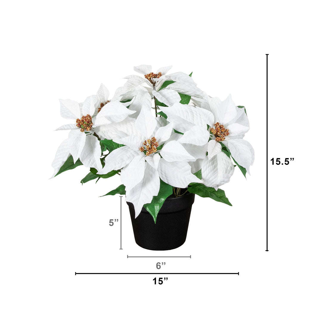 15" Artificial Poinsettia Plant