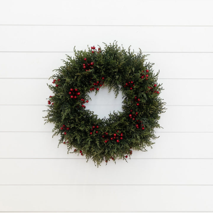 20” Artificial Cedar Berry Wreath