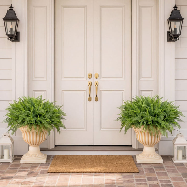 22” UV Resistant Artificial Fern in Decorative Urn Planter (Indoor/Outdoor)