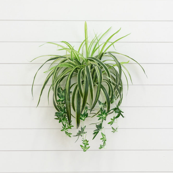 24" UV Resistant Artificial Spider Bush (Indoor/Outdoor) - Set of 3