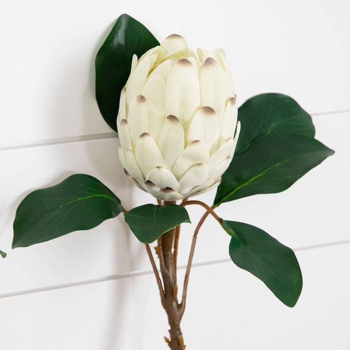 26" Artificial King Protea Flower Stems - Set of 4