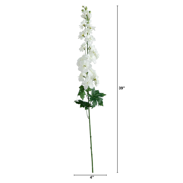 39" Artificial Delphinium Flower Stems- Set of 3
