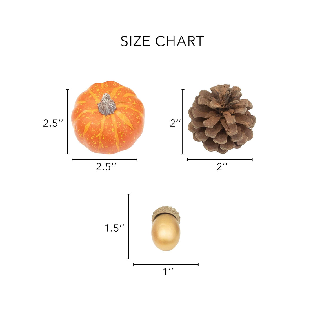 8-pc Artificial Autumn Harvest Assorted Fall Pumpkin Decor - Set of 2