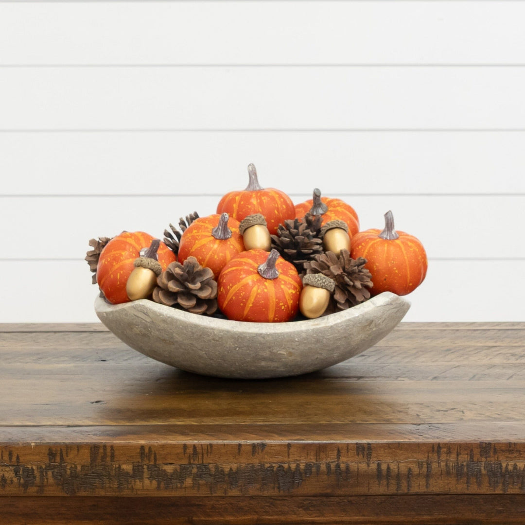 8-pc Artificial Autumn Harvest Assorted Fall Pumpkin Decor - Set of 2