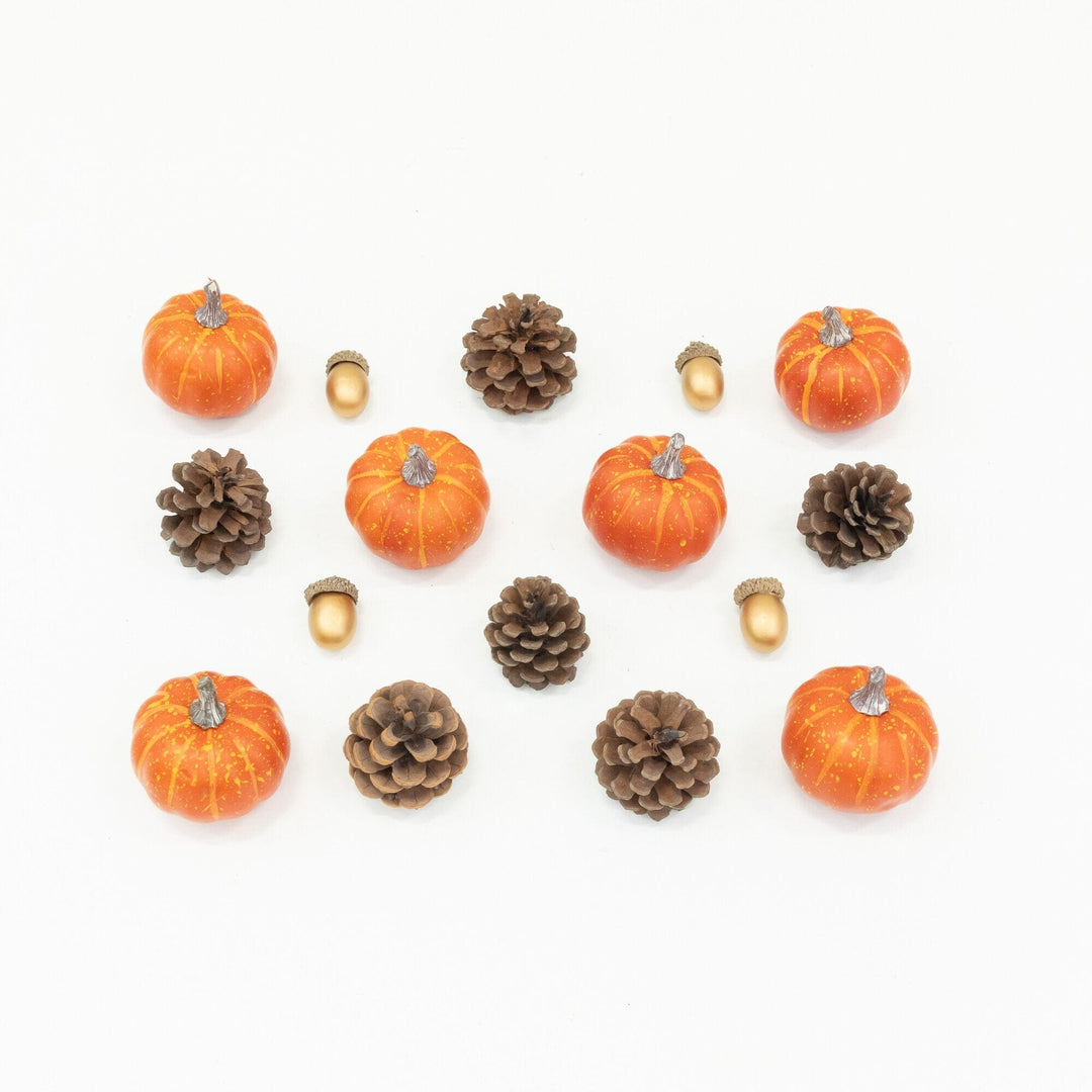 8-pc Artificial Autumn Harvest Assorted Fall Pumpkin Decor - Set of 2