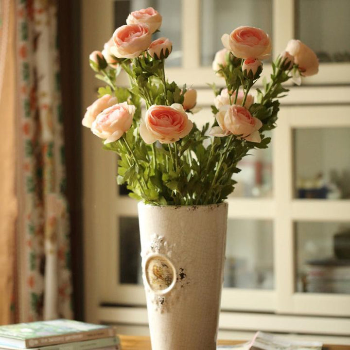 Artificial Flower Buttercup Flower Stem 28" Tall