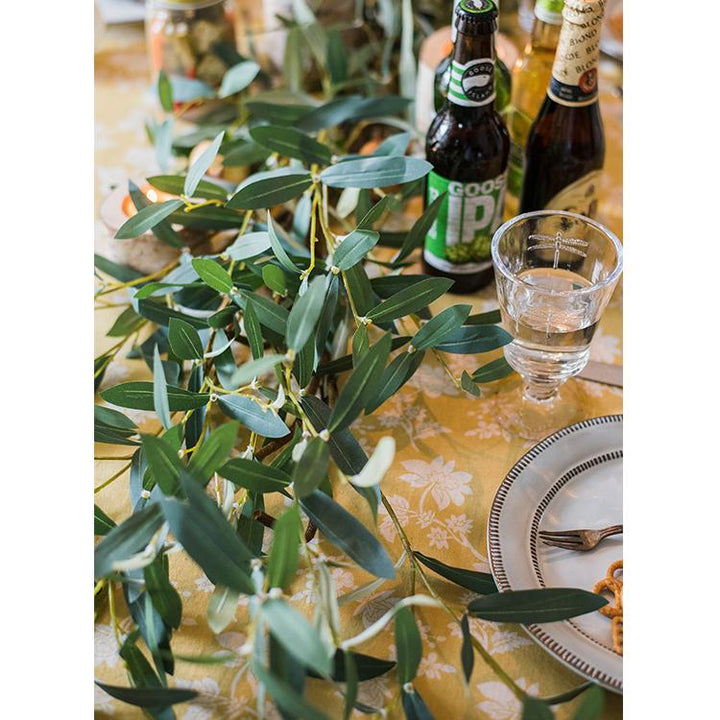 Artificial Faux Olive Leaf Stem