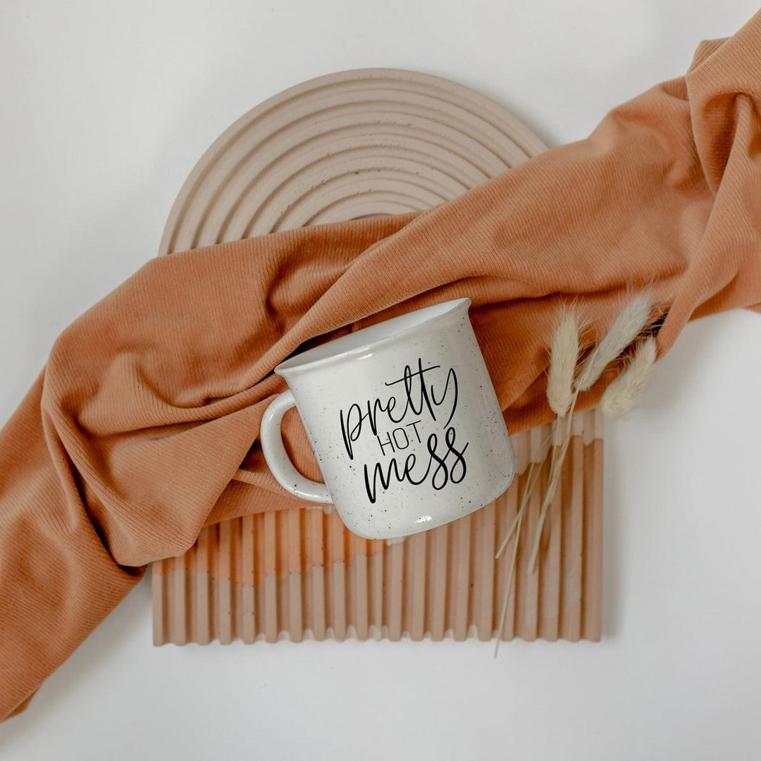 Pretty Hot Mess Ceramic Coffee Mug 14oz Double Sided Fun Gift for Coffee Lovers