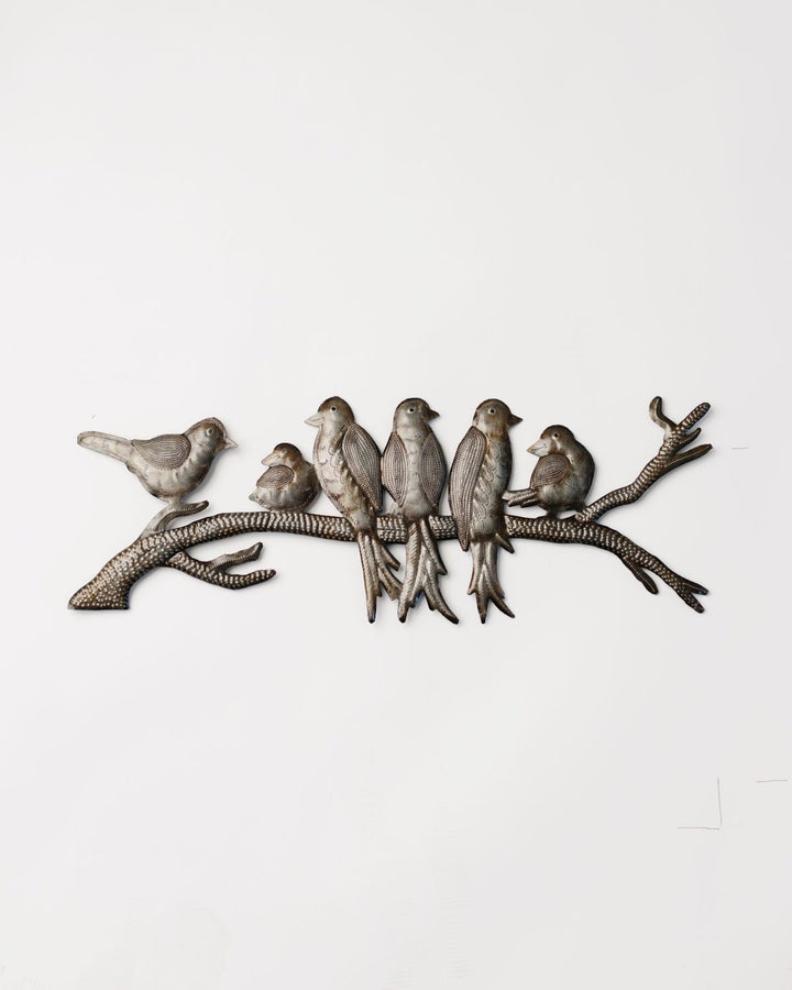 Birds on a Branch Metal Art