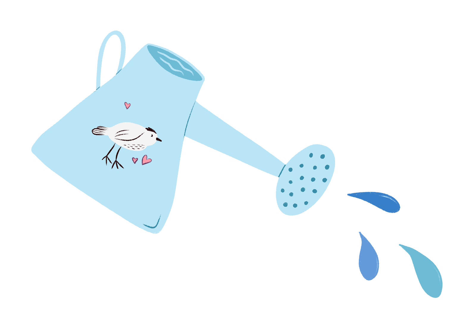 Blue Watering Can Camping Enamel Mug (Tend Collection)